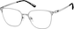 Angle view of Square Glasses 3244611 in Silver thumbnail