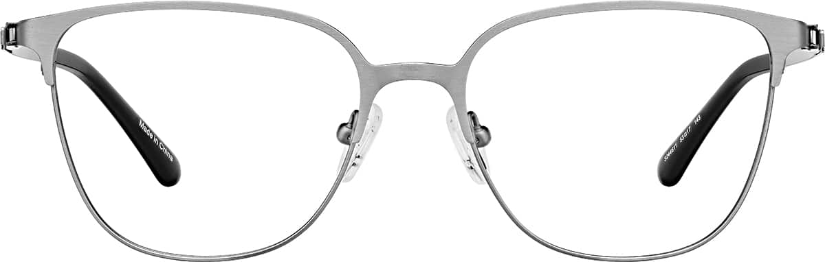 Front view of Square Glasses 3244611 in Silver