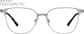 Front view of Square Glasses 3244611 in Silver thumbnail