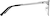 Side view of Square Glasses 3244611 in Silver thumbnail