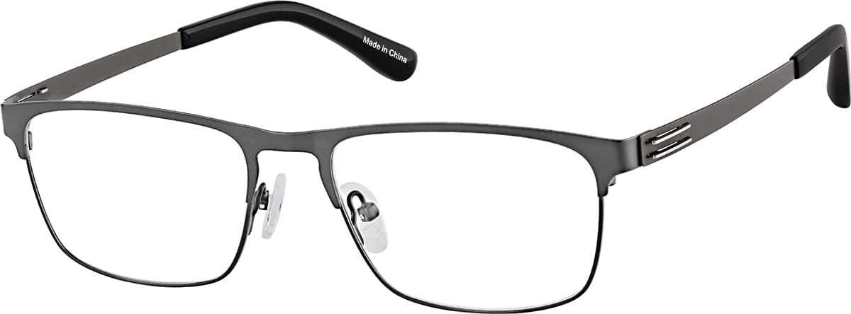 Angle view of Rectangle Glasses 3244712 in Gray