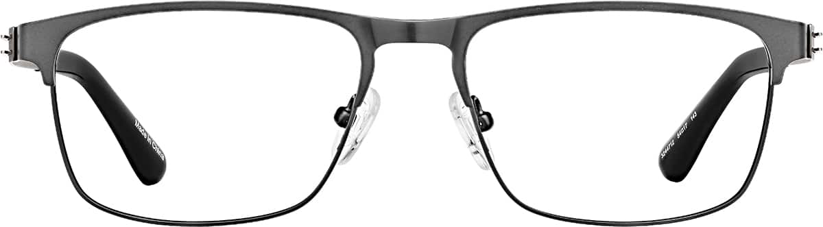 Front view of Rectangle Glasses 3244712 in Gray