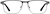 Front view of Rectangle Glasses 3244712 in Gray thumbnail