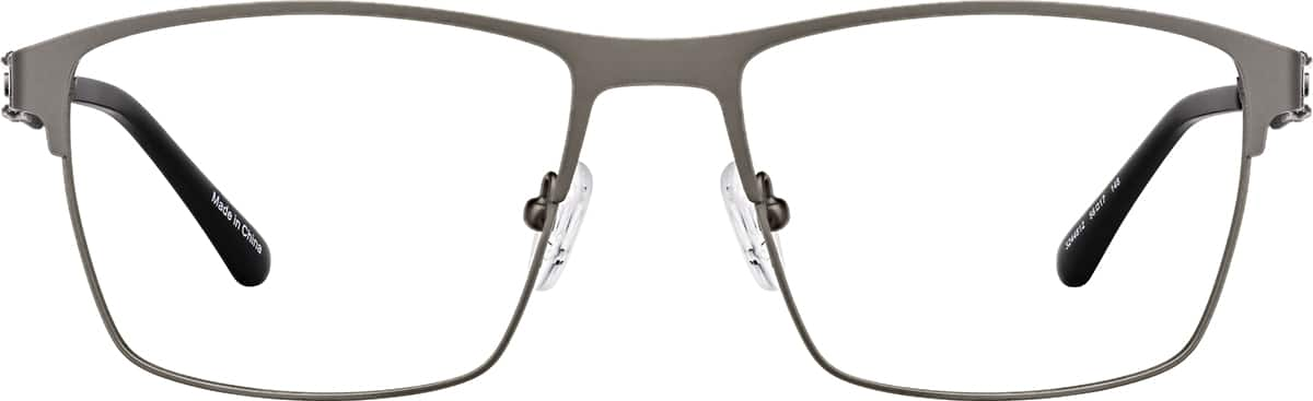 Front view of Rectangle Glasses 3244812 in Gray