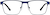 Front view of Rectangle Glasses 3244816 in Blue thumbnail