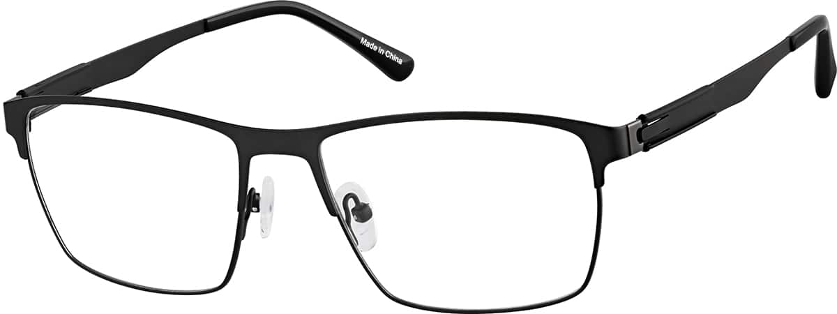 Angle view of Rectangle Glasses 3244821 in Black