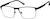 Angle view of Rectangle Glasses 3244821 in Black thumbnail