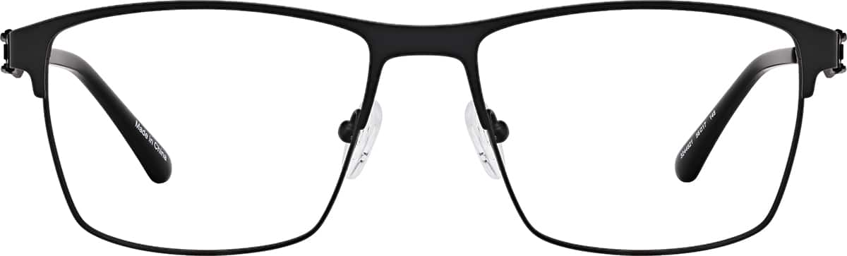 Front view of Rectangle Glasses 3244821 in Black