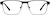 Front view of Rectangle Glasses 3244821 in Black thumbnail