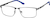 Angle view of Rectangle Glasses 3244912 in Gray thumbnail