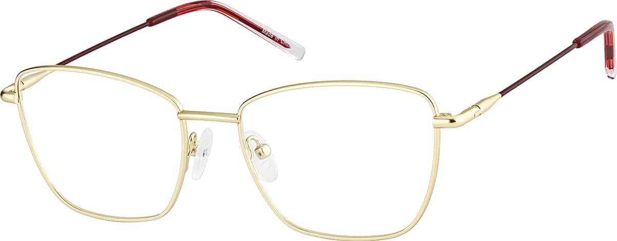 Angle view of Cat-Eye Glasses 3245014 in Gold