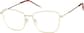 Angle view of Cat-Eye Glasses 3245014 in Gold thumbnail