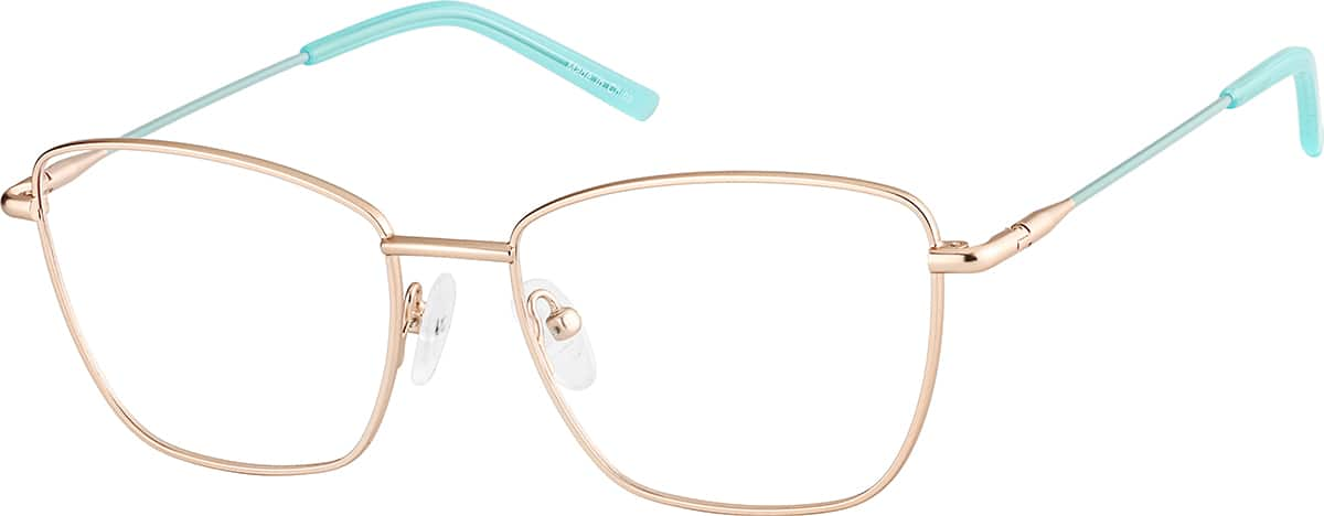 Angle view of Cat-Eye Glasses 3245019 in Rose Gold