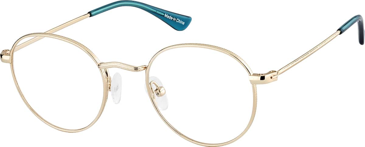 Angle view of Round Glasses 3245514 in Gold