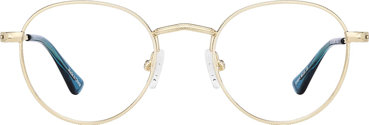 Front view of Round Glasses 3245514 in Gold