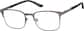 Angle view of Rectangle Glasses 3245612 in Gray thumbnail