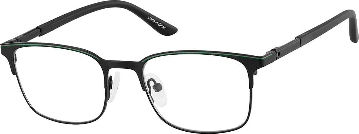 Angle view of Rectangle Glasses 3245621 in Black