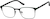 Angle view of Rectangle Glasses 3245621 in Black thumbnail
