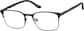 Angle view of Rectangle Glasses 3245621 in Black thumbnail