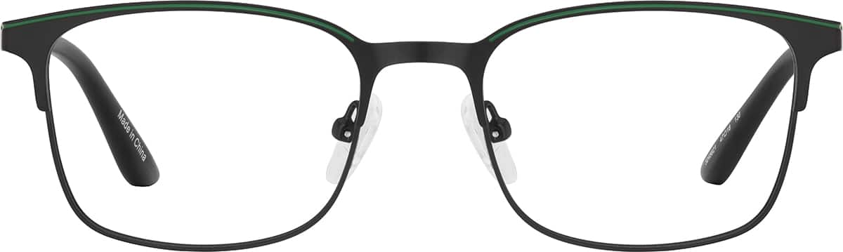 Front view of Rectangle Glasses 3245621 in Black