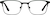 Front view of Rectangle Glasses 3245621 in Black thumbnail