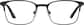 Front view of Rectangle Glasses 3245621 in Black thumbnail