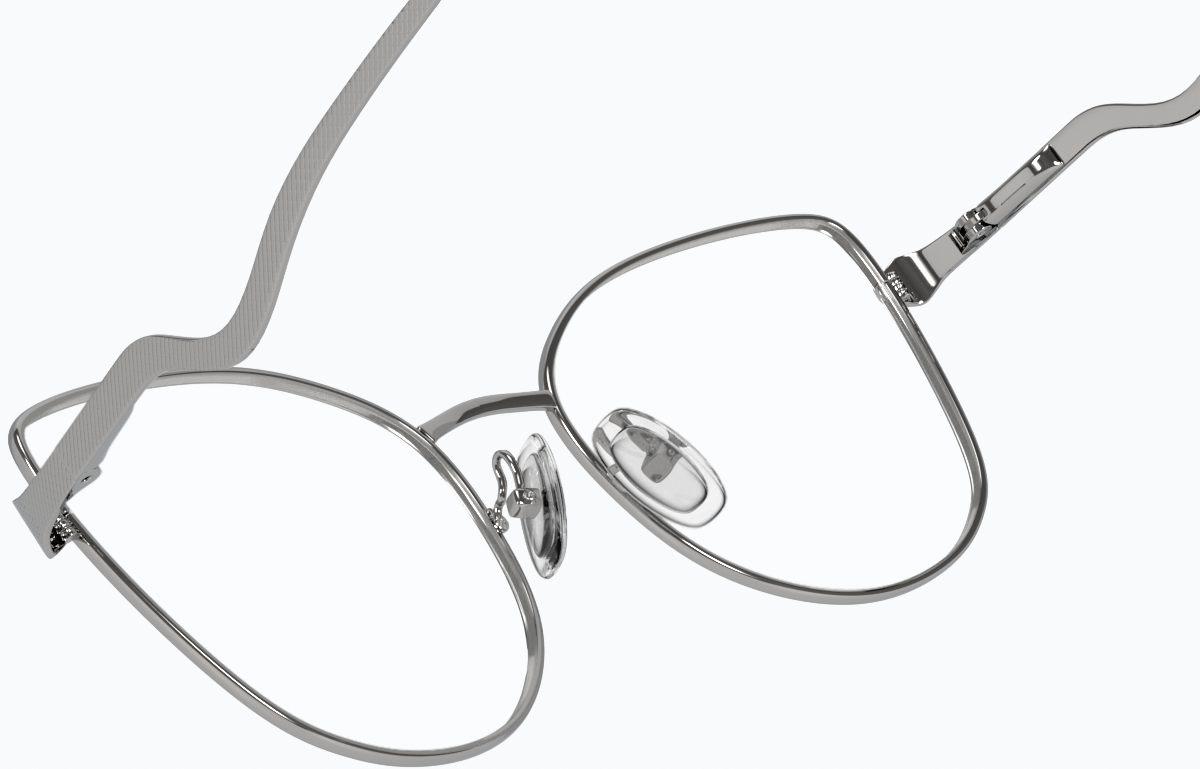 See-through view of Serpent Sage Glasses 3245911 in Silver thumbnail