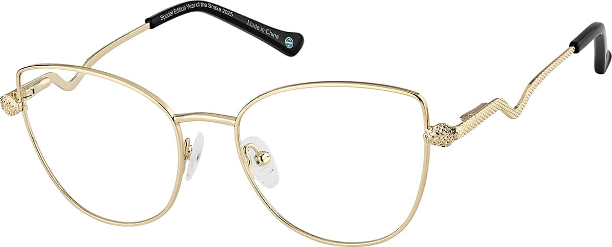 Angle view of Square Glasses 3245914 in Gold