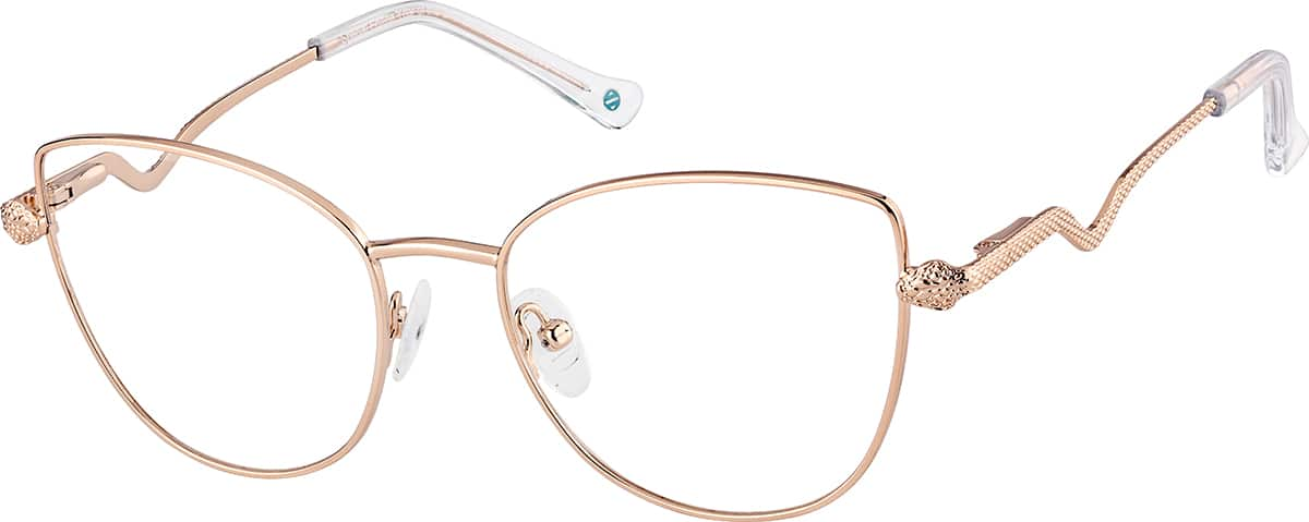 Angle view of Square Glasses 3245919 in Rose Gold