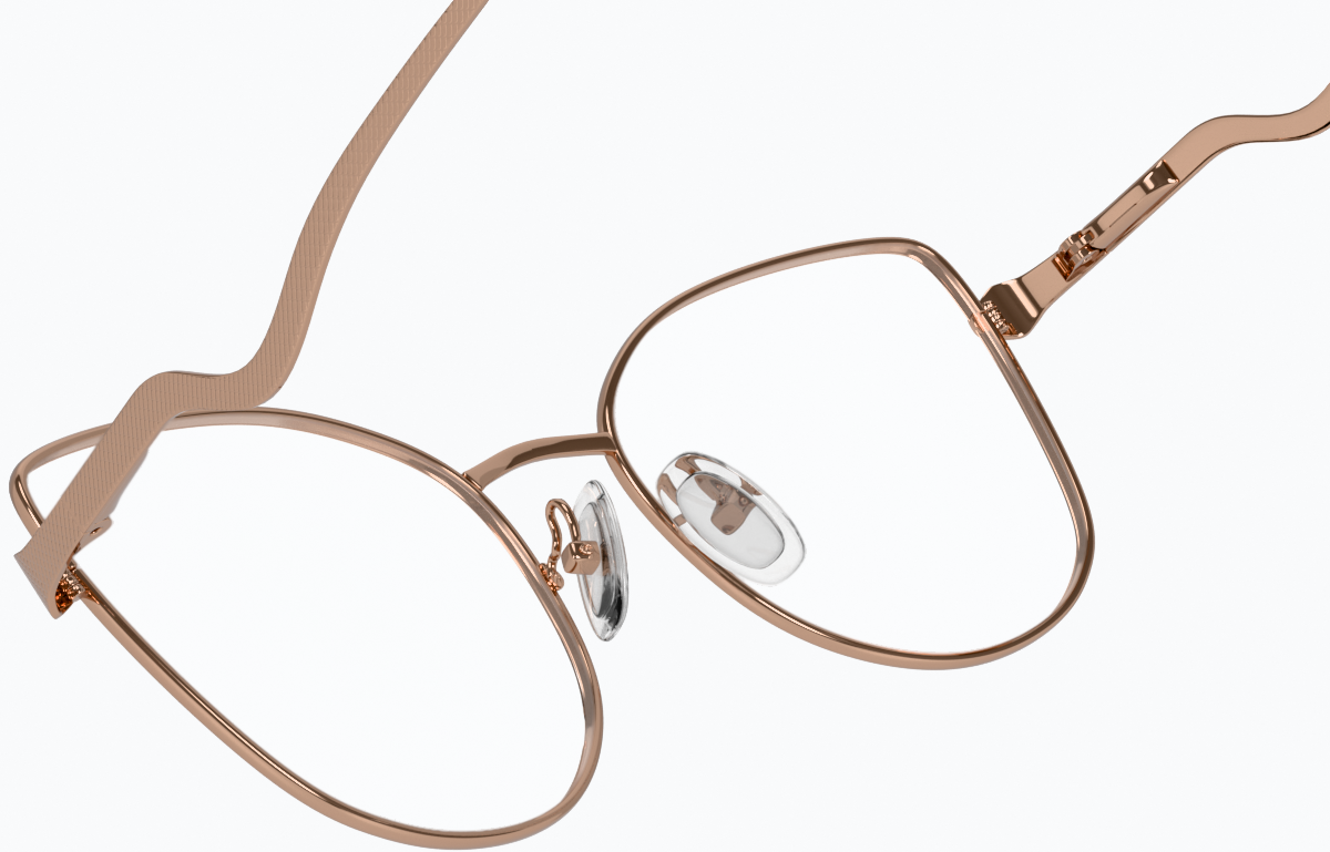 See-through view of Serpent Sage Glasses 3245919 in Rose Gold thumbnail