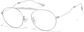 Angle view of Foldable Oval Glasses 3246211 in Silver thumbnail