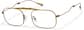 Angle view of Foldable Rectangle Glasses 3246315 in Brown thumbnail
