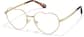 Angle view of Heart Glasses 3246414 in Gold thumbnail