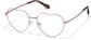 Angle view of Heart Glasses 3246419 in Rose Gold thumbnail