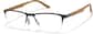 Angle view of Rectangle Half Rim Glasses 3246615 in Brown thumbnail