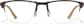 Front view of Rectangle Half Rim Glasses 3246615 in Brown thumbnail