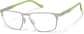 Angle view of Lunettes rectangulaires en acier inoxydable  3246811 in Argentée thumbnail