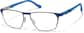 Angle view of Lunettes rectangulaires en acier inoxydable  3246816 in Bleu thumbnail