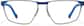 Front view of Lunettes rectangulaires en acier inoxydable  3246816 in Bleu thumbnail