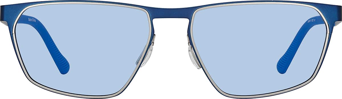 Image of Lunettes rectangulaires en acier inoxydable