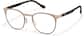 Angle view of Active Round Glasses 3247014 in Gold thumbnail