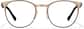 Front view of Active Round Glasses 3247014 in Gold thumbnail