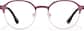 Front view of Leo Zodiac Browline Glasses 3247217 in Gold / Deep Burgundy  thumbnail