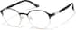 Angle view of Leo Zodiac Browline Glasses 3247221 in Gold / Black  thumbnail