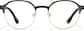 Front view of Leo Zodiac Browline Glasses 3247221 in Gold / Black  thumbnail