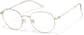 Angle view of Virgo Round Glasses  3247314 in Gold thumbnail