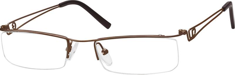 Angle view of Rectangle Glasses 324915 in Brown