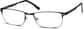 Angle view of Rectangle Glasses 325012 in Graphite thumbnail