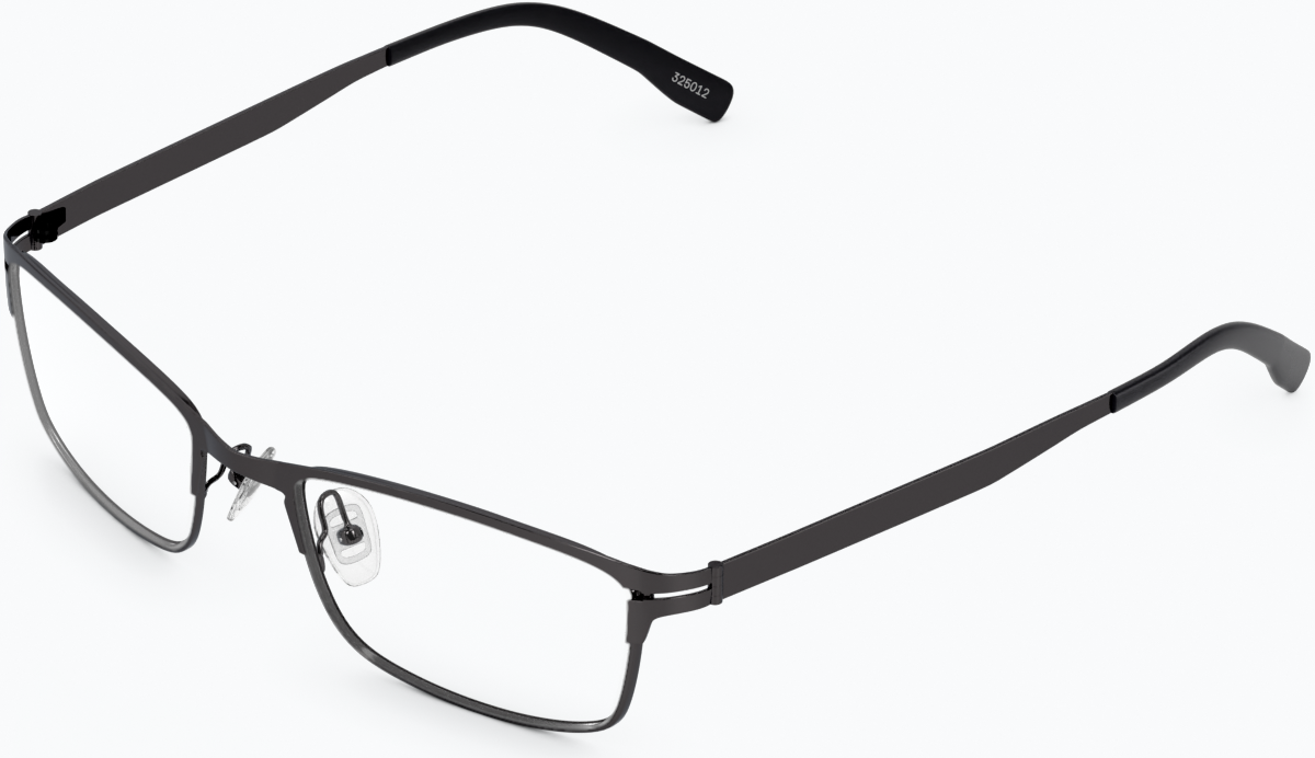 Angle view of Rectangle Glasses 325012 in Graphite thumbnail