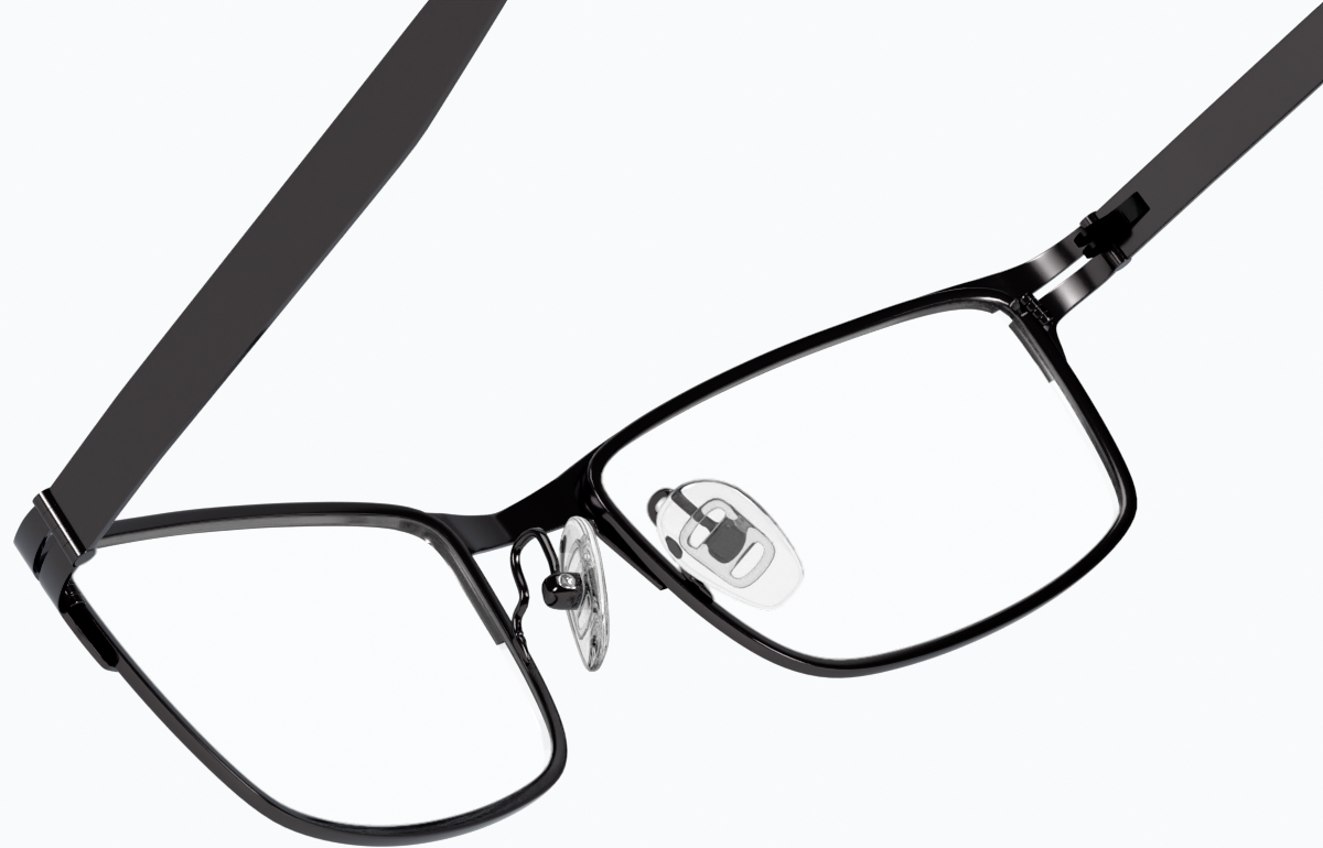 See-through view of Rectangle Glasses 325012 in Graphite thumbnail